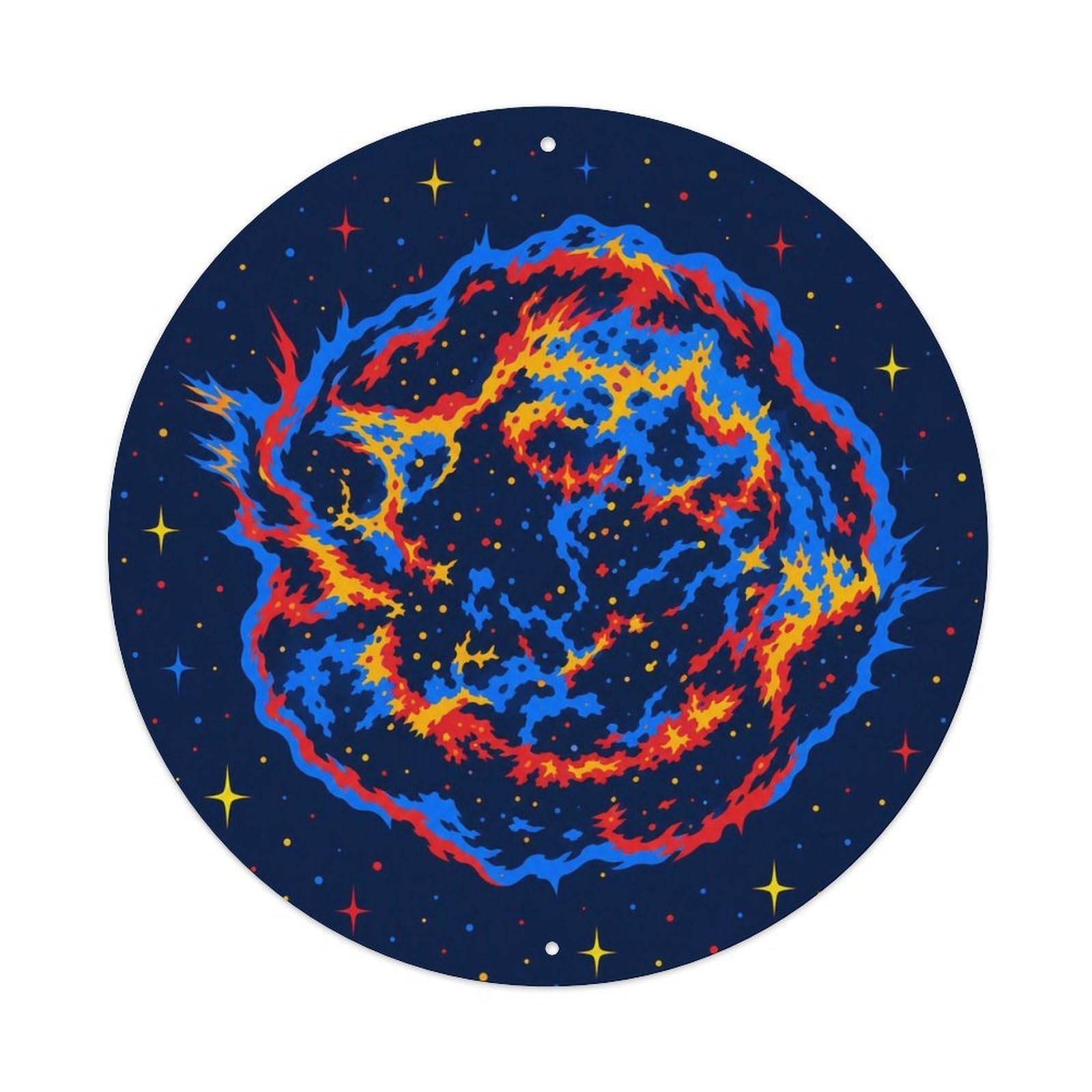 Odgynaw 8X8inch(20X20cm) Stellar Cassiopeia A Supernova Remnant Cosmic Discovery Metal Tin Sign
