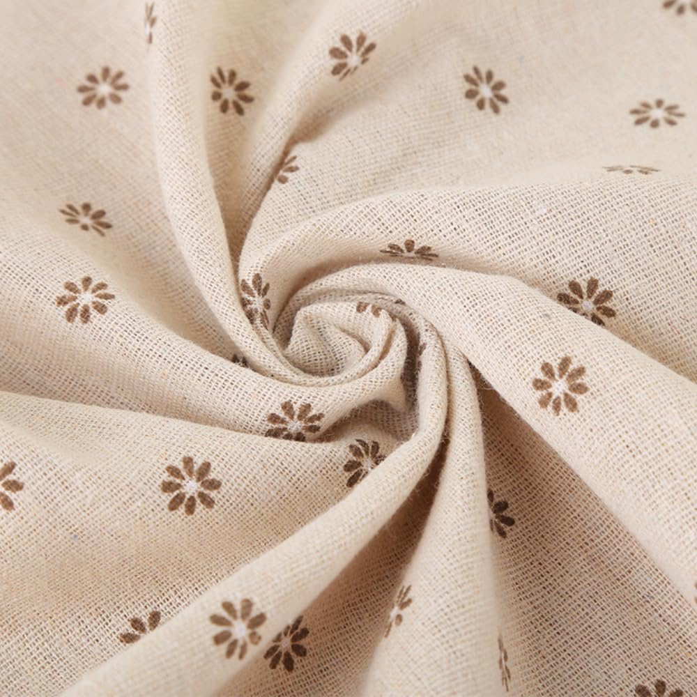 Tela de lino para manualidades, venta por metros, aprox. 300 x 150 cm, mantel de tela, tela para coser, estampado de flores, tela para costura, acolchar, manualidades, manualidades, álbumes de