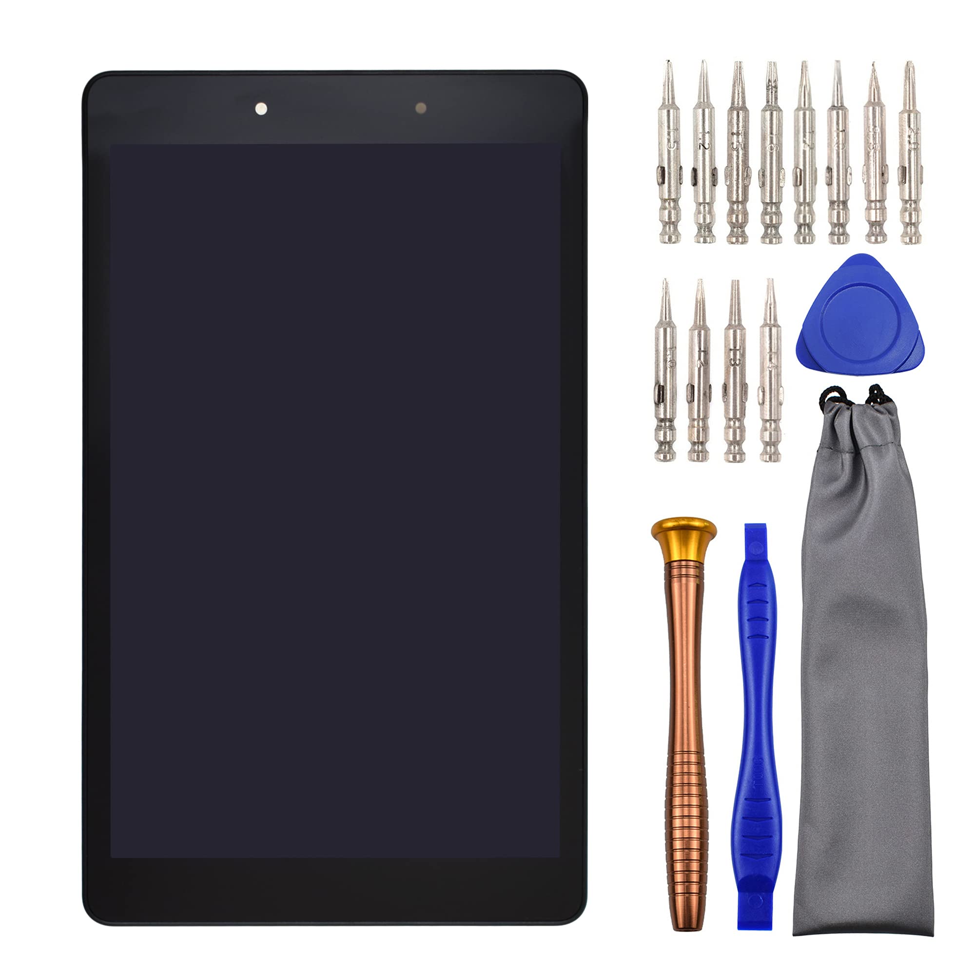 sunwaysFull LCD Digitizer Touch Screen with Screen Frame Replacement for Samsung Galaxy Tab A 8.0 2019 SM-T290 8.0" Black