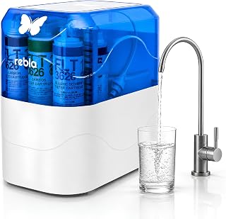 Reverse Osmosis Water Filter System, 100 GPD Under Sink Drinking Water Filter, Compact 5-Stage, NSF Certified Filters and Tank, Stainless Steel Faucet, Easy Installation
