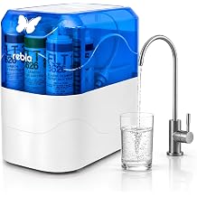 Reverse Osmosis Water Filter System, 100 GPD Under Sink Drinking Water Filter, Compact 5-Stage, NSF Certified Filters and Tank, Stainless Steel Faucet, Easy Installation