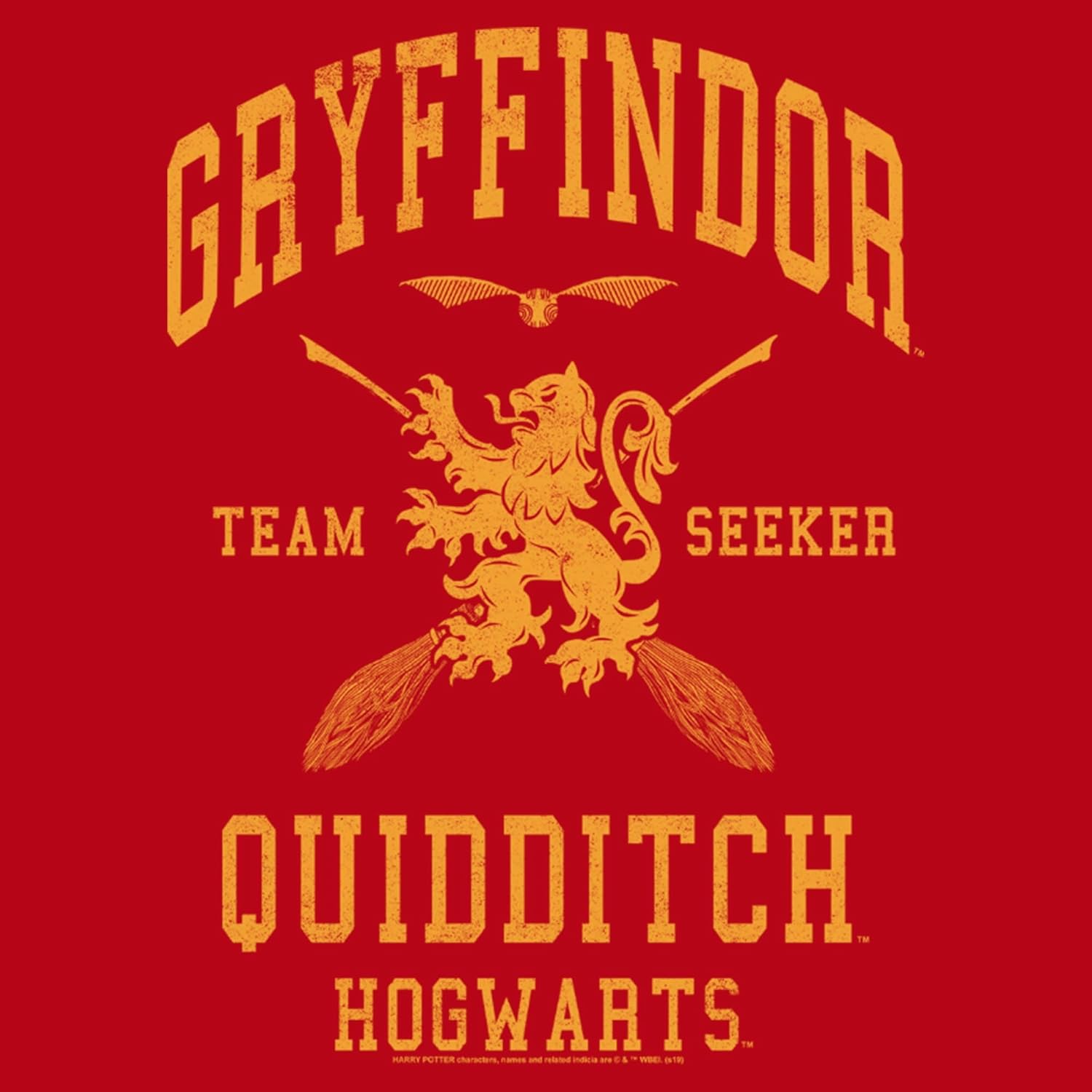 Fifth Sun Men's Harry Potter Gryffindor Quidditch Gold Team Seeker Pull Over Hoodie