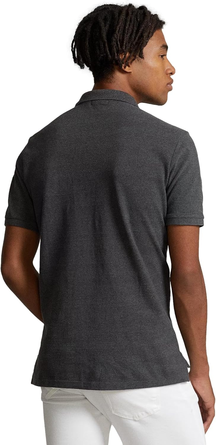 POLO RALPH LAUREN Men Custom Fit Mesh Pony Logo Shirt (L, BarclayHtr) - Image 5