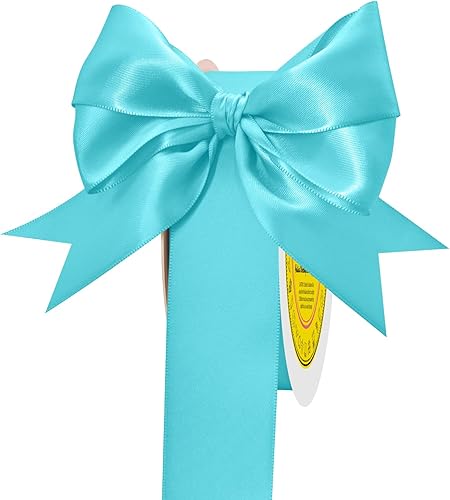 Miniatura 20 de Cinta de satén plateada de doble cara de 1-1/2 pulgadas x 50 yardas, cinta plateada de poliéster para envolver regalos, muy adecuada para bodas