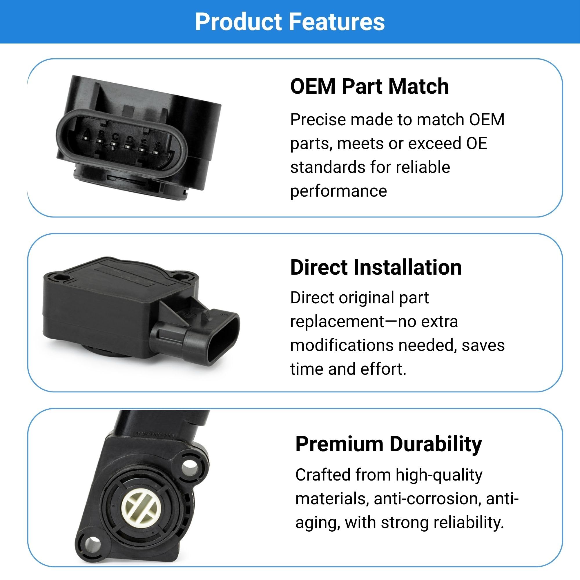 Amazon.com: 134143 134030 TPS Throttle Position Sensor Kit for