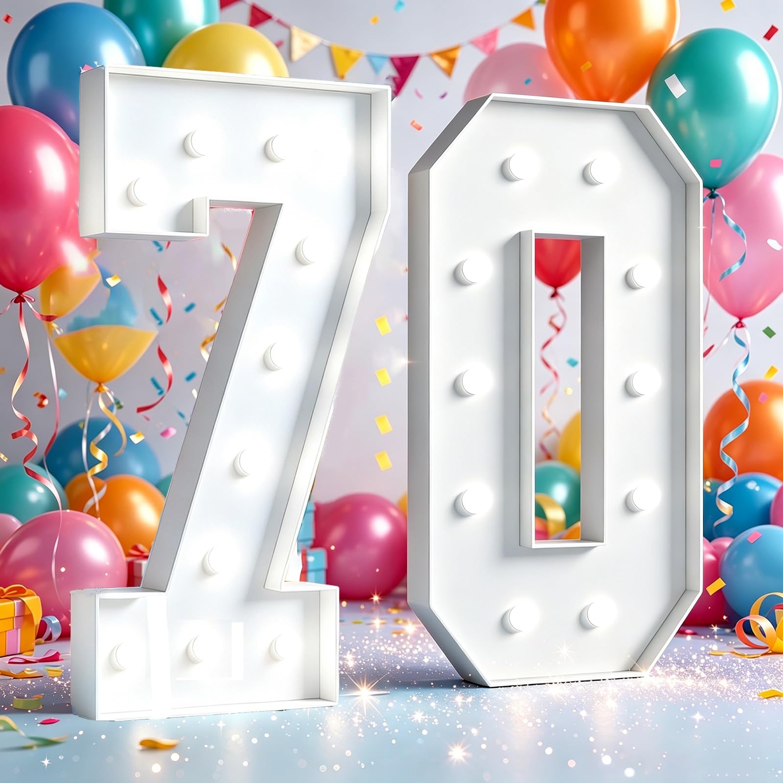 Marquee Light Up Numbers Birthday Party Decor Large Signs