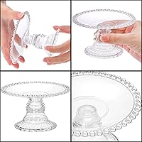 Vista 4 de Hacaroa Juego de 24 piezas de soporte para mini pasteles, soporte de plástico para una sola magdalena, bandeja de exhibición transparente de postres