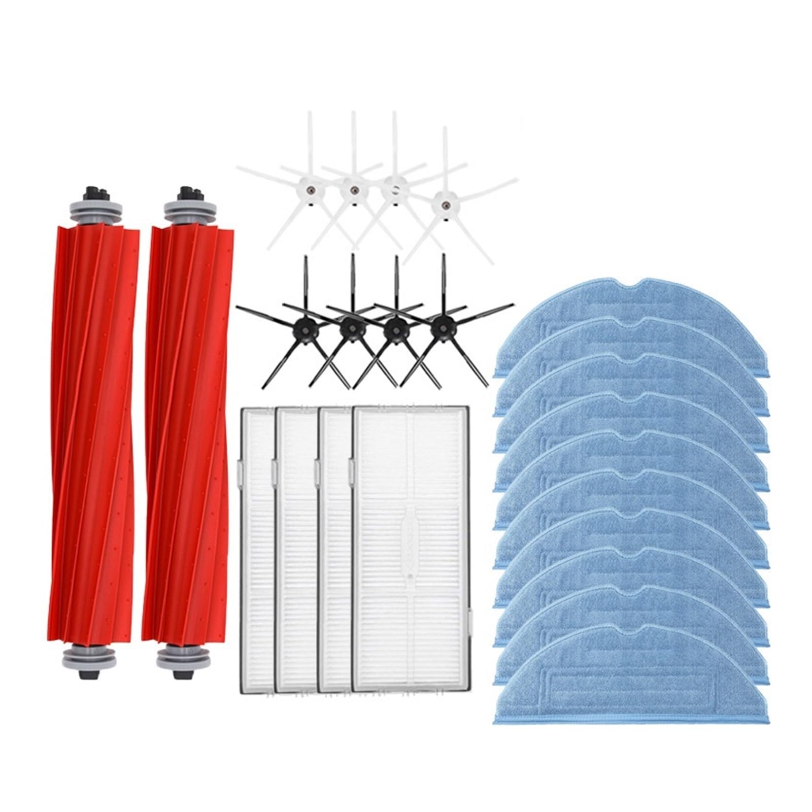 PORRSYDCD Main Brush Hepa Filter Mops Accessories，Compatible With Roborock S7 S70 S75 S7Max S7 Maxv Ultra T7S Plus S7 Pro Ultra Robot Vacuum Cleaner Parts(24PCS)
