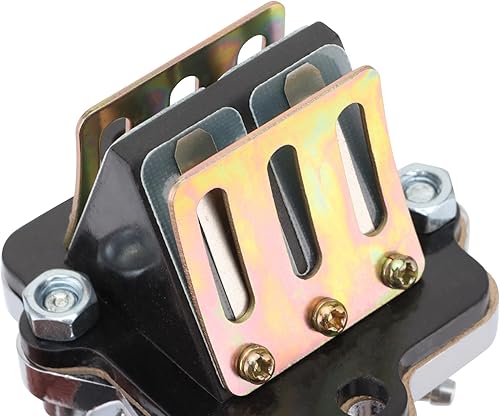 Miniatura 7 de GOOFIT Colector de admisión de carreras de alto rendimiento con válvulas de lengüeta de repuesto para 2 tiempos 50cc Jog 1PE40QMB 1E40QMB Minarelli