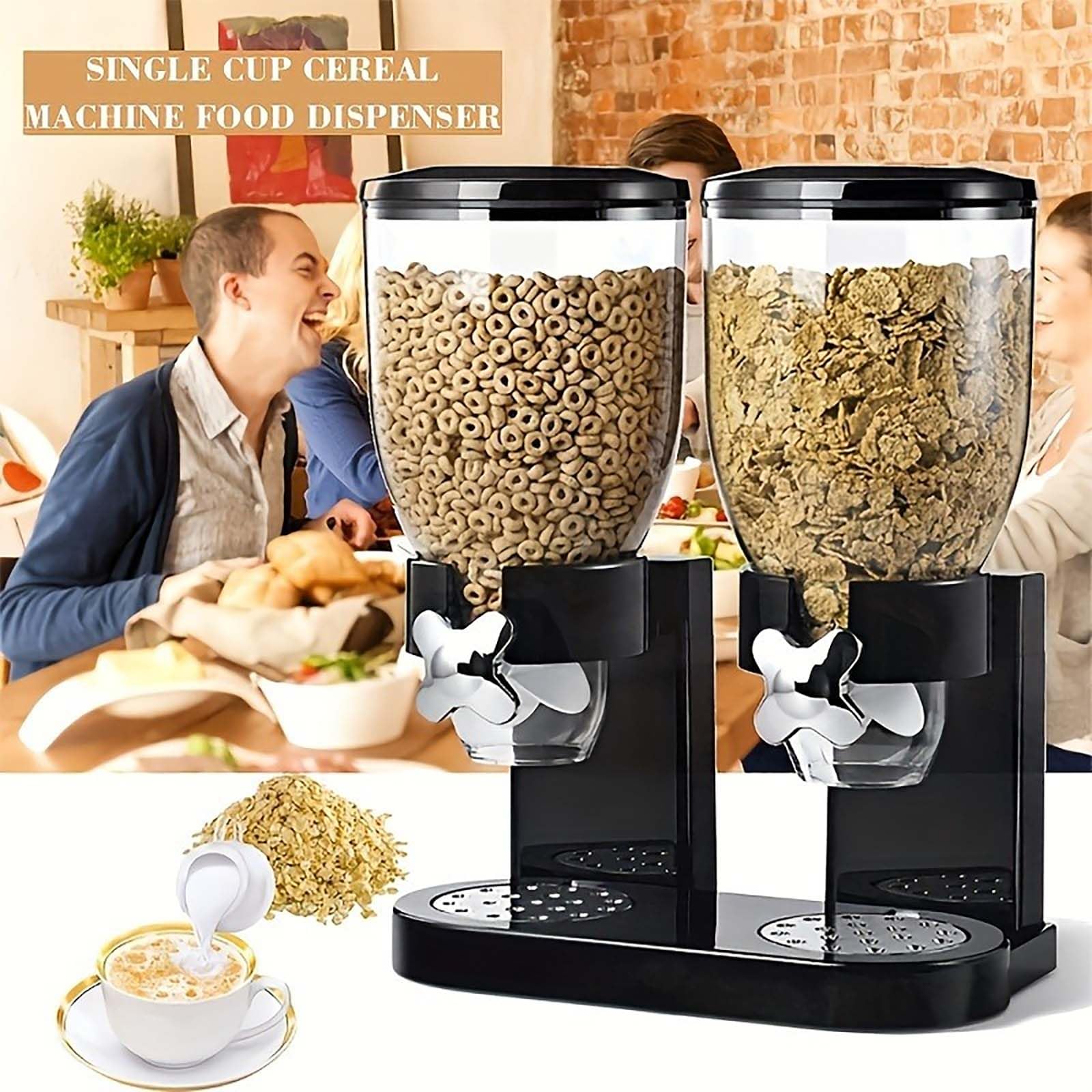 Distributori di Cibo, contenitori per Alimenti, Macchine per Farina d'avena a Doppio Controllo, Serbatoio per Cereali da Cucina, Serbatoio per Snack di Frutta secca d'avena per CER
