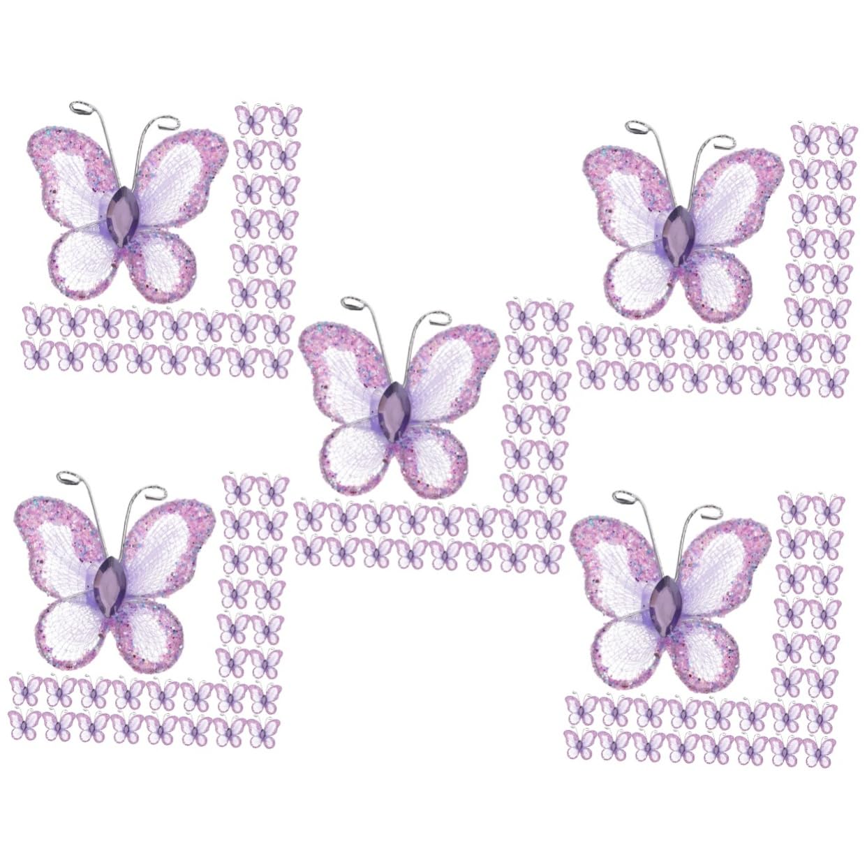 IMIKEYA 300stücke Schmetterlinge Aus Mesh Für Hochzeits Und Party-dekoration Glitzernde Bastelschmetterlinge Zur Wand Und Wohnraumgestaltung Diy-bastelbedarf