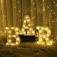 Vista 1 de Rdutuok Luces LED de marquesina, letrero de barra iluminado, lámpara de letras para bar, bar, funciona con pilas, para boda, fiesta de cumpleaños