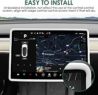 Vista 4 de Marco protector de pantalla compatible con Tesla Model 3 Modelo Y 2024 2023 2022 2021 2020 2019 Cubierta protectora de borde de pantalla