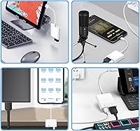 Vista 9 de [Certificado Apple MFi] Adaptador de cámara Lightning a USB con puerto de carga, cable OTG USB 3.0 hembra portátil para iPad para conectar lector