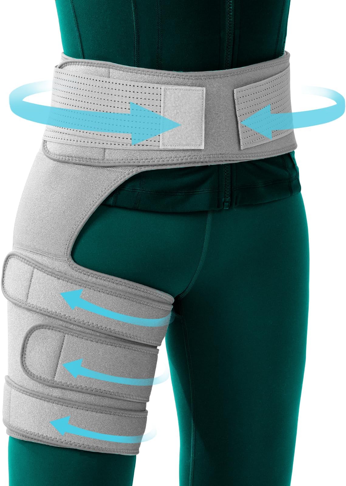 U.Y.U ESENCE Sciatica Pain Relief Devices,Sciatica Brace for Sciatica Pain Relief,Hip Flexor Compression Wrap for Sciatic Nerve Relief,Hip Brace for Women & Men,Groin Compression Wrap