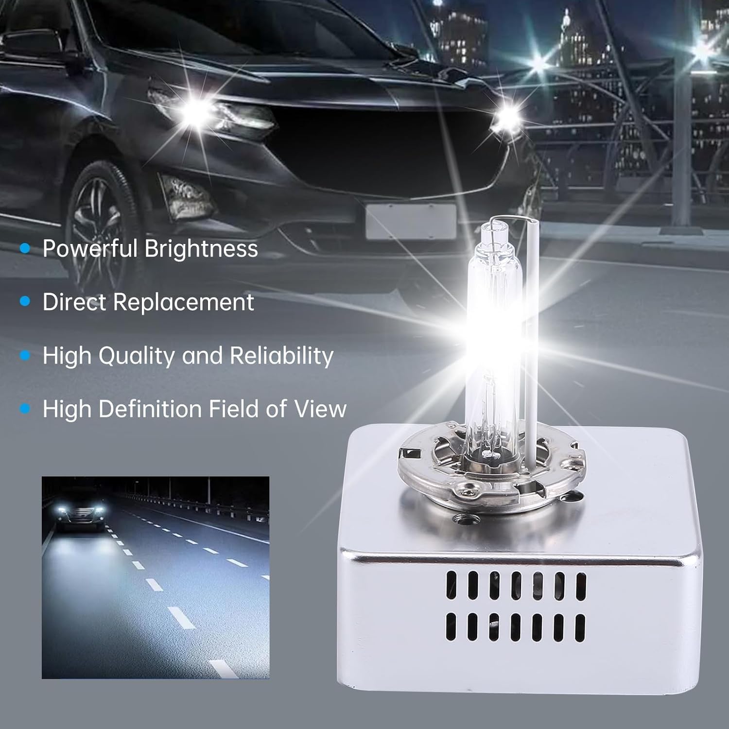 9285410171 Xenon Headlamp Bulb D5S 12V 35 Watts HID Bulb Replacement for A3 A4 A6 Q3 Q7 S3 S4 S6 Chevy Silverado GM-C Terrain Elantra Forte Renegade 68266509AA 9285409171