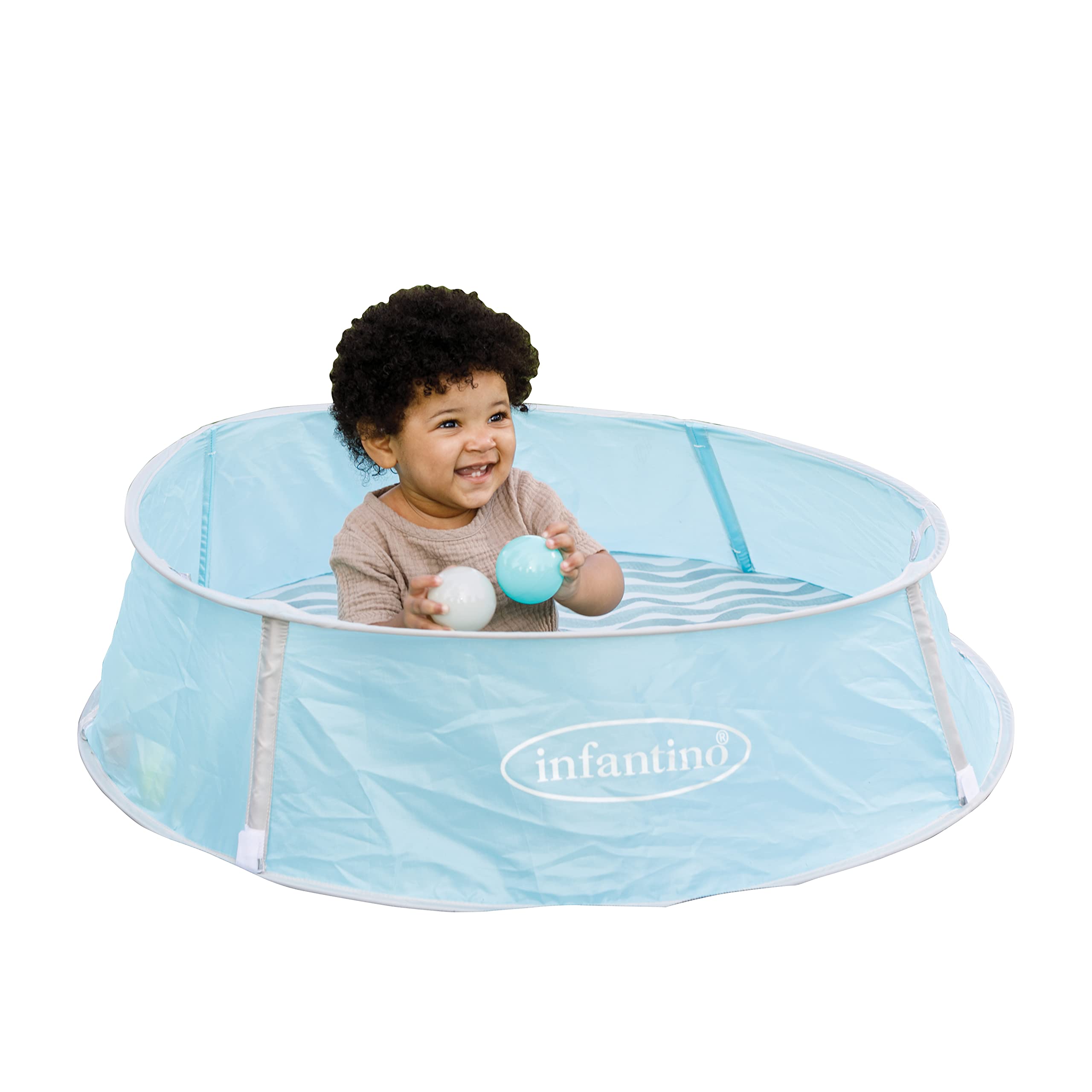 Aire de jeu 3 en 1à balles avec canopy anti UV et moustiquaire