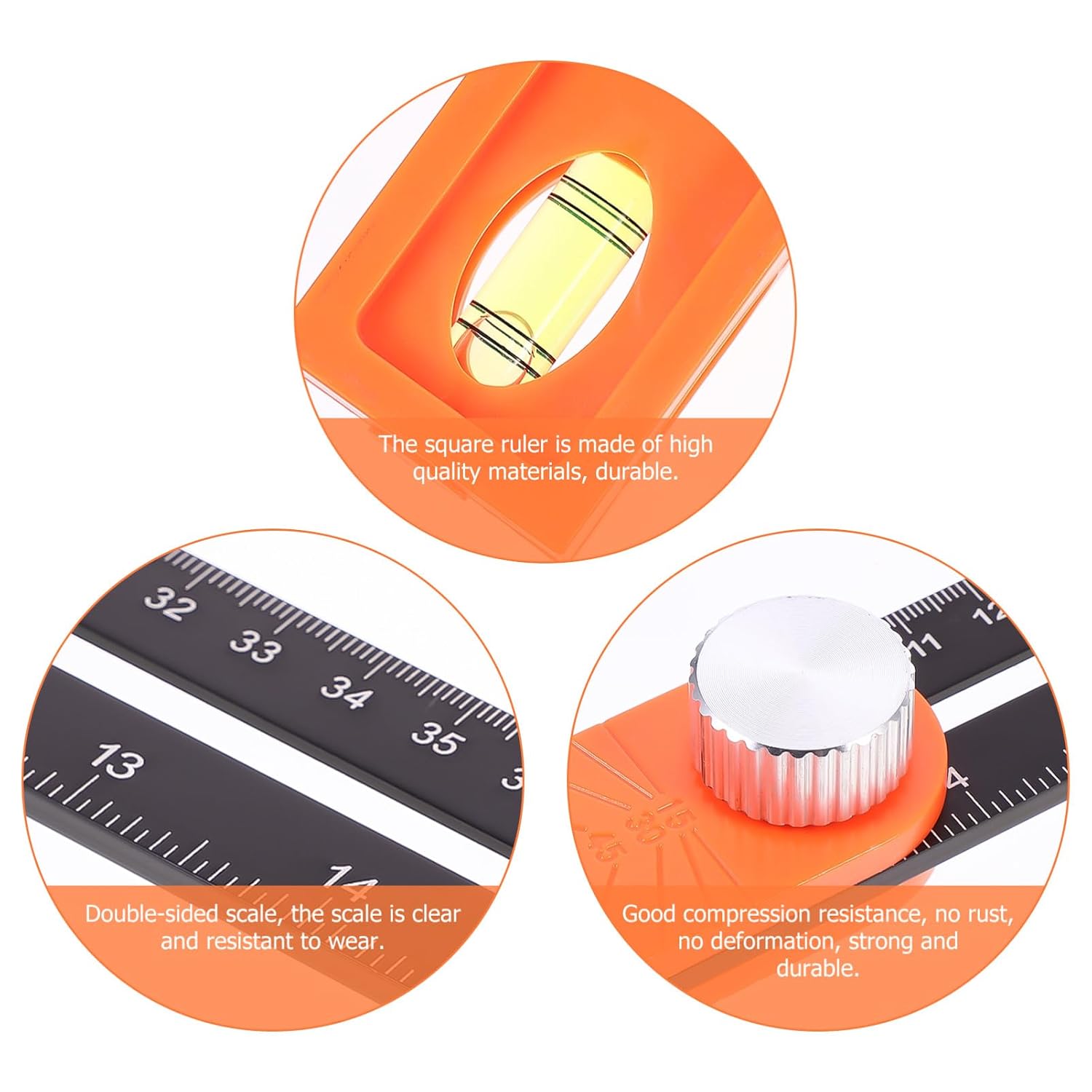 Balacoo 2pcs -Shape Woodworking Ruler for Measuring Angles Lightweight Engineer Square Tool for Carpentry and Mechanical Applications