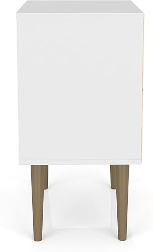 Miniatura 5 de Manhattan Comfort Liberty Mesita de noche moderna de mediados de siglo con cajón y cubo, mesita de noche para dormitorio y sala de estar, decoración
