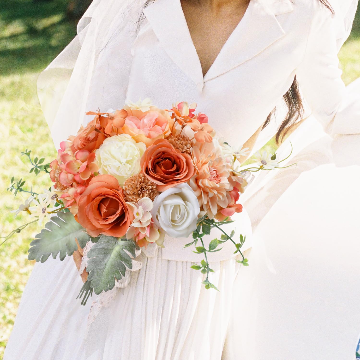 Artificial Flowers Combo for DIY Wedding Bouquets Combo Centerpieces Arrangements Party Bridal Baby Shower Home Decorations-Nude Color - Image 8