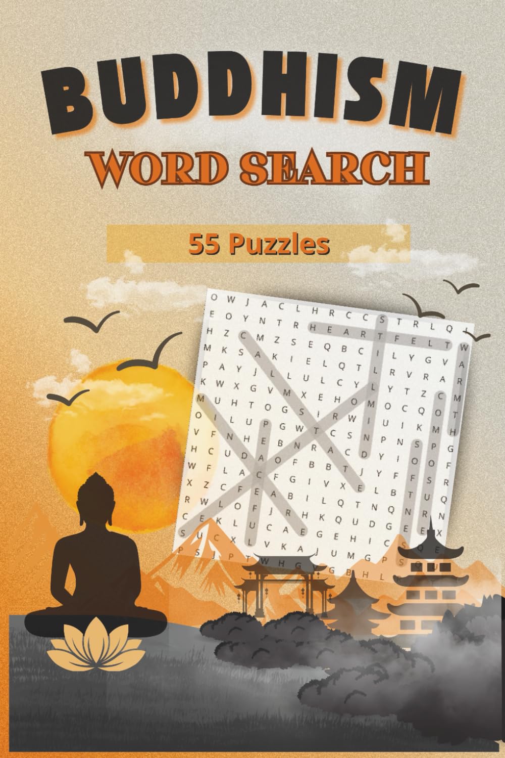 Buddhism Word Search: A Puzzle Book for Adults & Seniors | Mindfulness & Spiritual Vocabulary | 6x9 Inches | Thoughtful Gift Idea