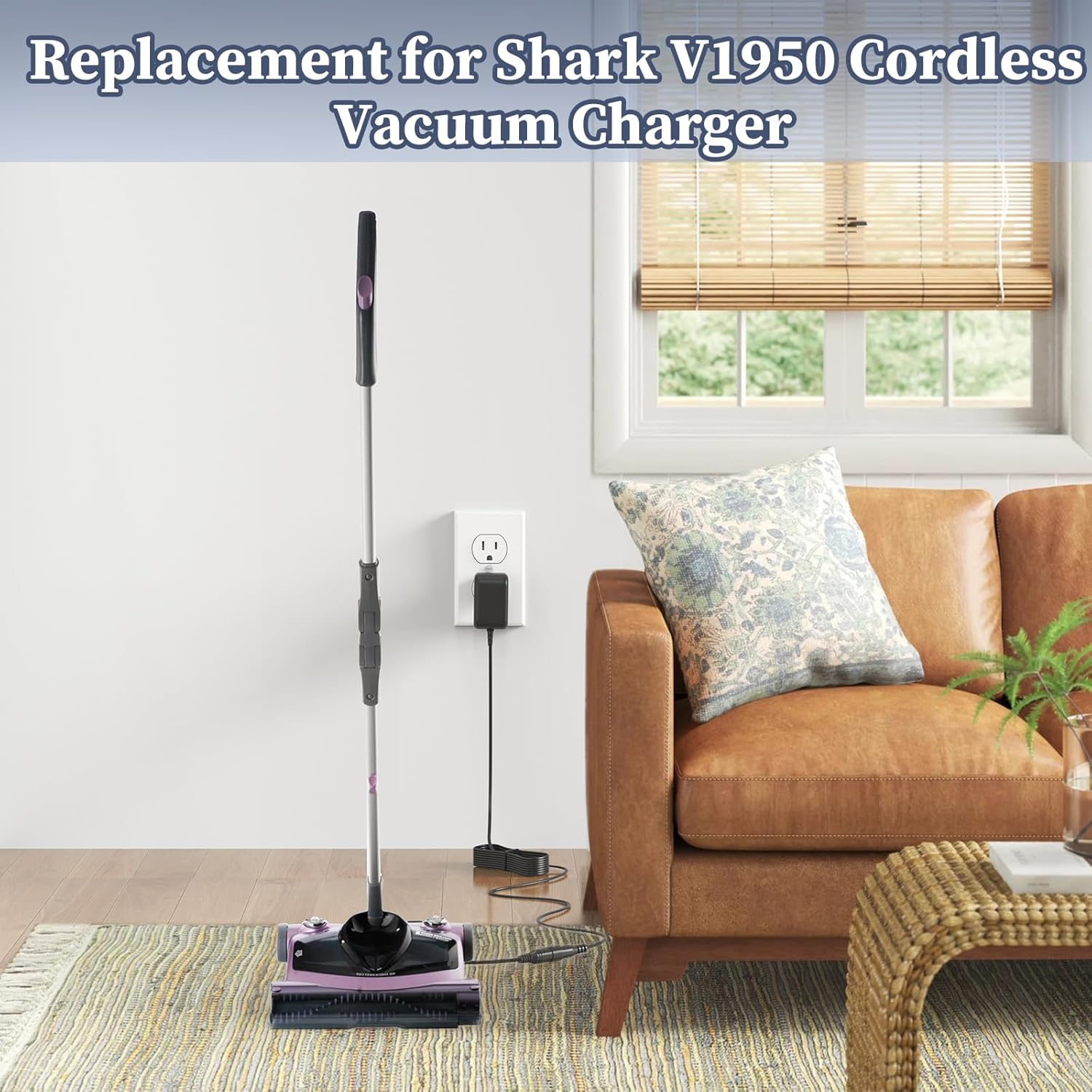 Charger for Shark UV617 V1950 1078FK V1720 V1729 Sweeper Power Cord for Euro-Pro V1730I V1828 V1725Q V1730 UV615 Vacuum Replacement AC DC Adapter Adaptor Supply