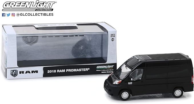 2018 Dodge Ram ProMaster 2500 Cargo Van High Roof Brilliant Black 1/43 ...