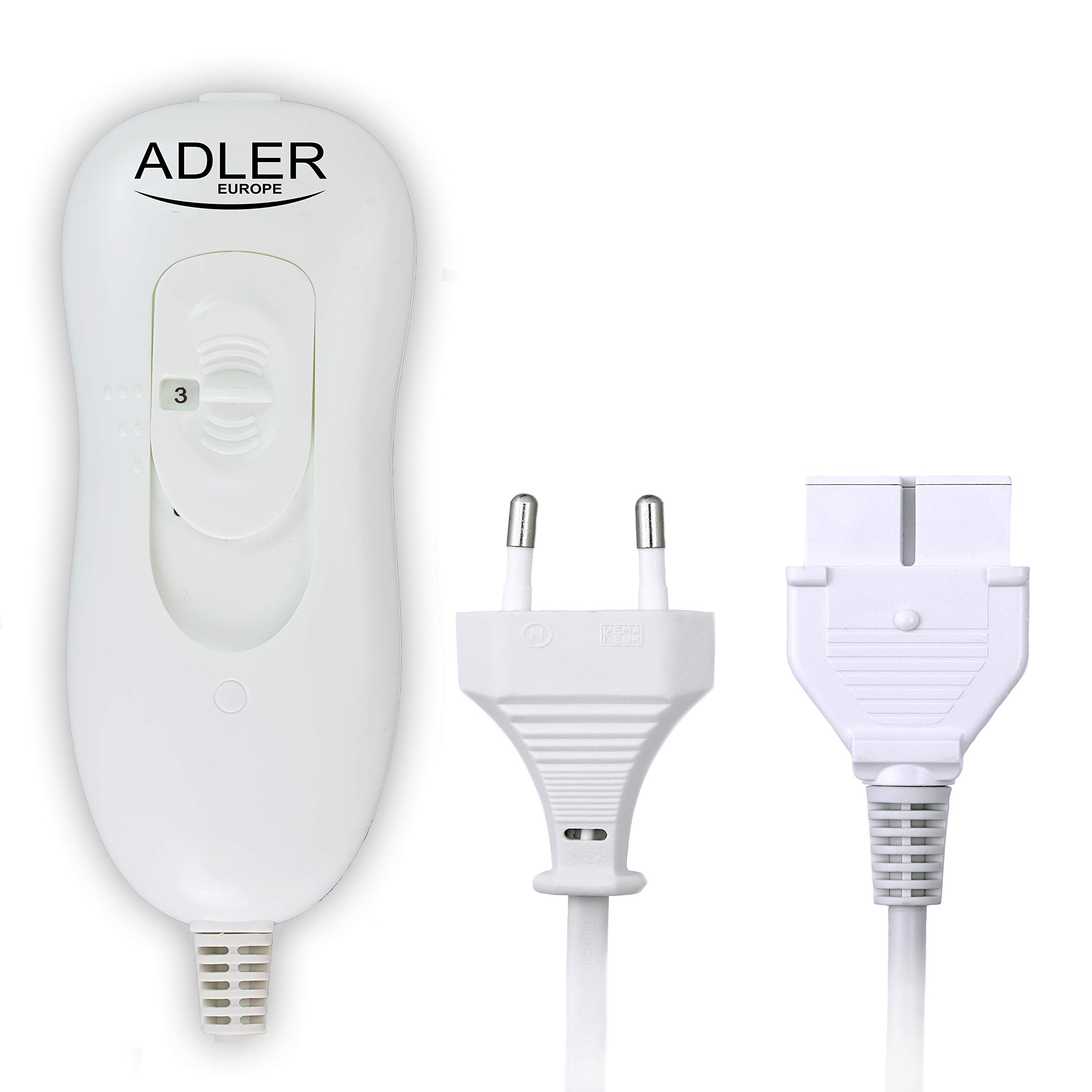 ADLER AD 7425 - Cubrecolchón eléctrico Individual (150 x 80 cm, Cama Doble, 3 Niveles de Temperatura, Sistema de Seguridad, Lavable, Fieltro), Color Gris