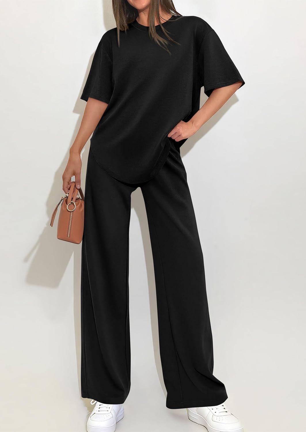 PRETTYGARDEN 2 Piece Lounge Sets for Women Summer 2026 Short Sleeve Matching Airport Travel Outfits Casual Spring Clothes - Image 2