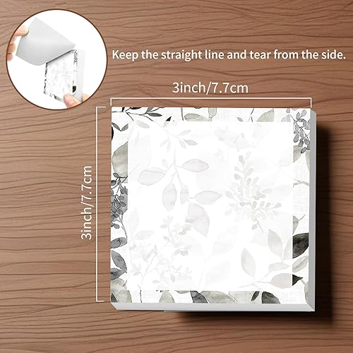 Miniatura 5 de Notas adhesivas, 2 blocs de 3 x 3 pulgadas, bonitos y coloridos blocs de notas autoadhesivos, fácil de colocar, bloc de notas adhesivo fuerte,