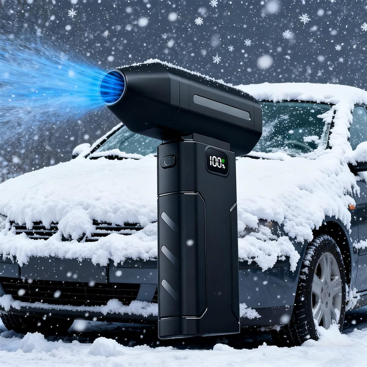 Mini Turbo Snow Blower, 100,000 RPM Snow Master Turbo Pro Blower for Car, Portable Snow Whiz Turbo Blower, Ideal for Vehicle Snow Removal and Home Cleaning