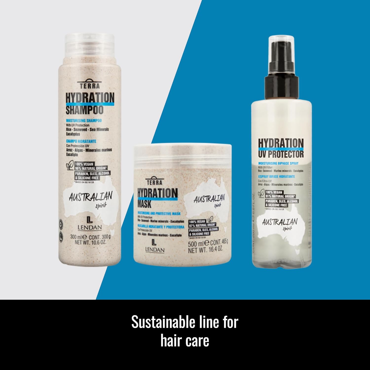 Lendan - Hydrating Hair Mask - Terra Hydration Mask - 500 ml - for Dry and Damaged Hair - Hydrates and Repairs - Prevents Color Loss - Anti-Frizz