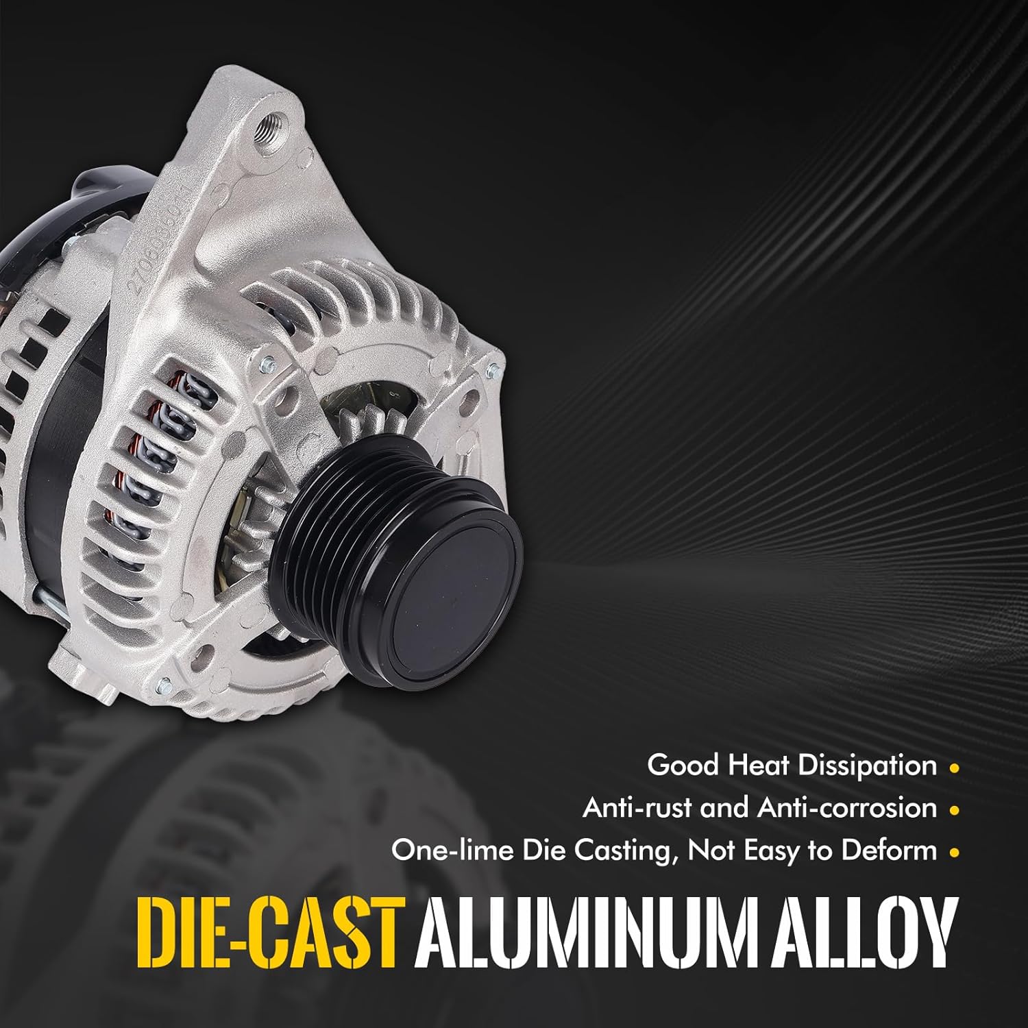 KUSATEC 11402N New Alternator Compatible with Scion TC 2011-2016, Toyota Camry 2012-2015, Rav4 2009-2012; 12V 100A; OE 2706036011 1042102270