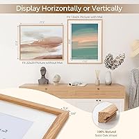 Vista 283 de Fun Memories Portarretratos de metal de 16 x 20 pulgadas con paspartú de 11 x 14 pulgadas, acabado de aluminio cepillado, parte delantera de vidrio