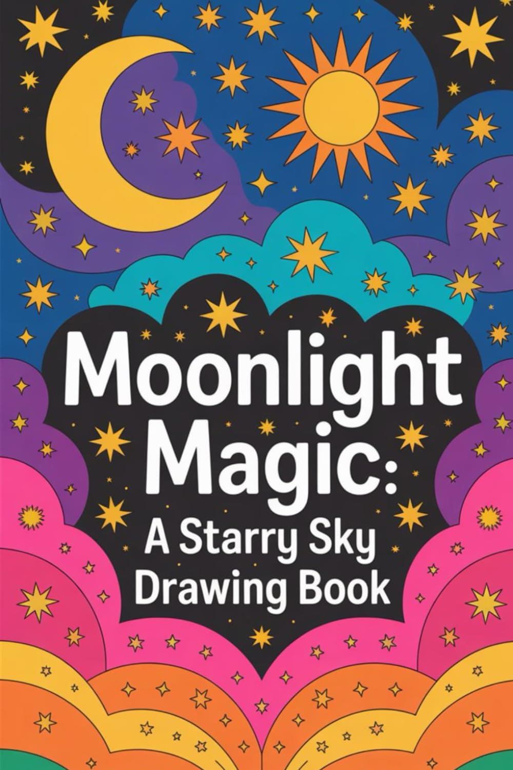 Moonlight Magic A Starry Sky Drawing Book: Dreamy Night Sky Scenes to Draw | Moons, Stars, Galaxies & Peaceful Cosmic Art for Kids, Teens & Beginners