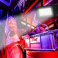 Vista 2 de ENUOLI Mini Luz Estroboscópica - 32 Bombillas LED Superbrillantes para Halloween, Control de Velocidad de Parpadeo Variable, Luces Intermitentes