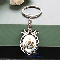 Vista 6 de Llavero Primera Comunión (12 PCS) Útil Comunión Recuerdos de Primera Comunión, plateado