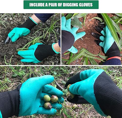 Miniatura 4 de BESTHLS Rodillero y asiento de jardín, taburete plegable resistente con almohadilla gruesa, 2 bolsas de herramientas, capacidad de 330 libras,