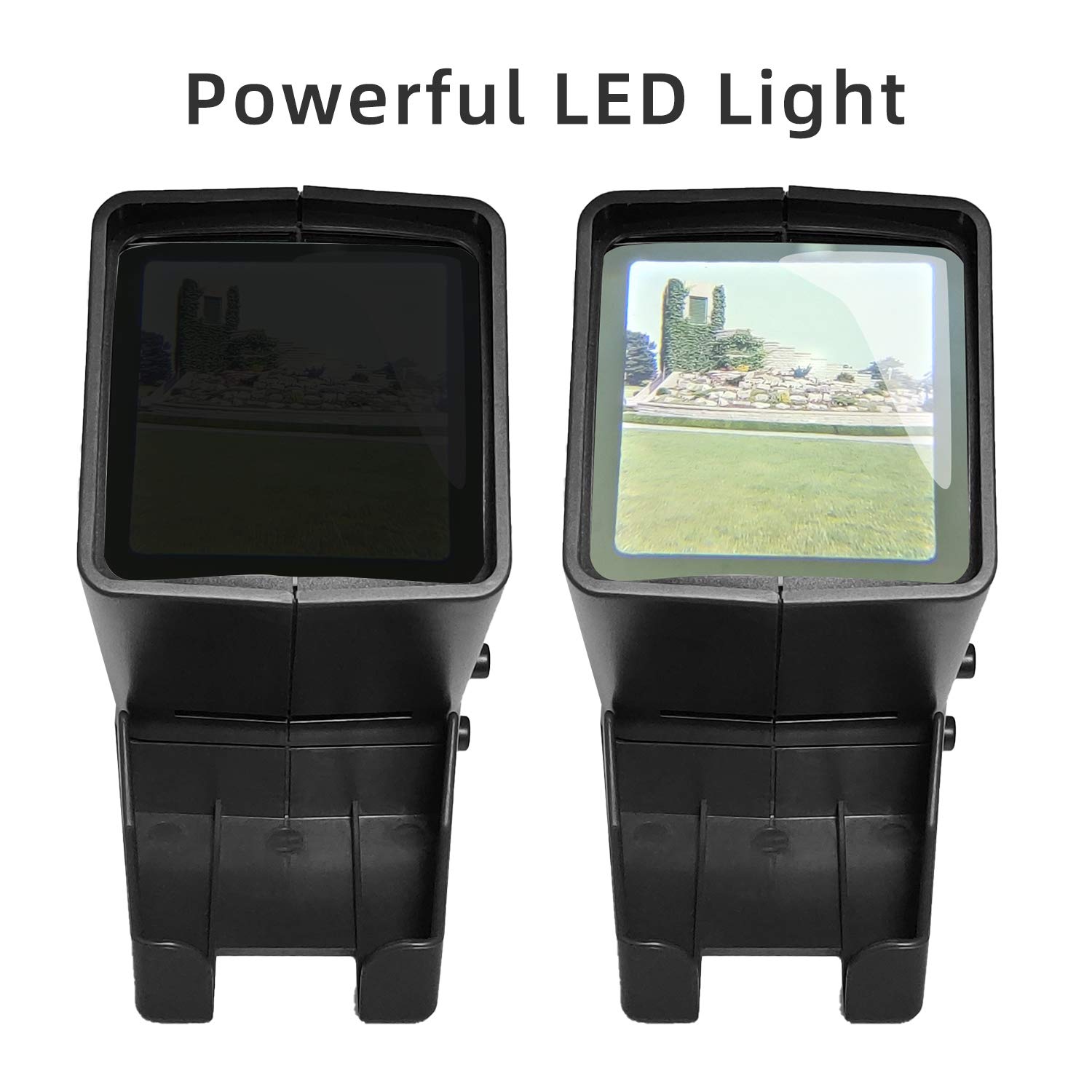 Visualizzatore di diapositive per striscia di pellicola da 35 mm, da tavolo, portatile, illuminato a LED, per negativi positivi, ingrandimento 3x, funzionamento a batteria (cavo di alimentazione USB