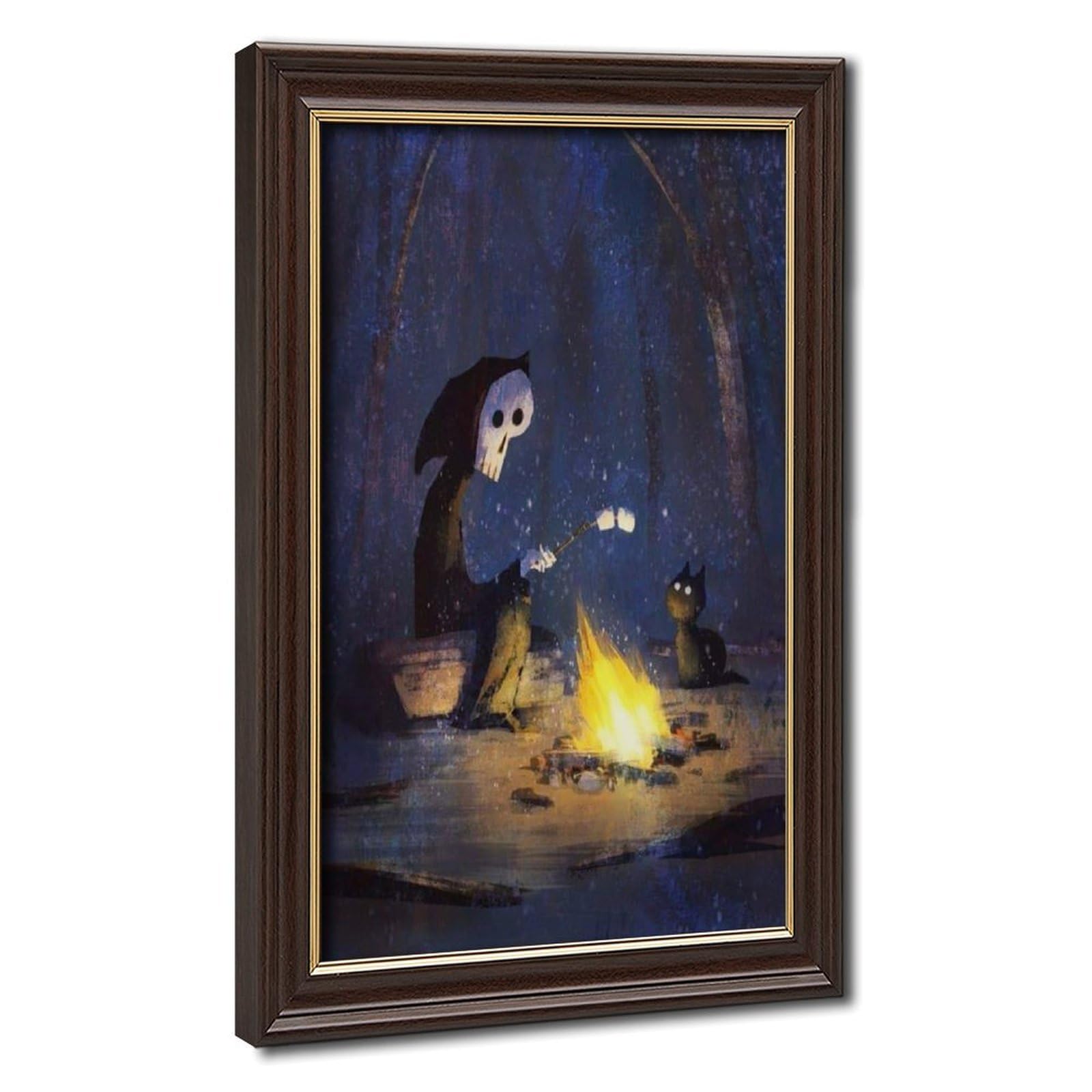 Bareronor Ghosts And Cats Funny (3) Canvas Poster Bedroom Decor Landscape Office Room Decor Gift 24" L X 36" W