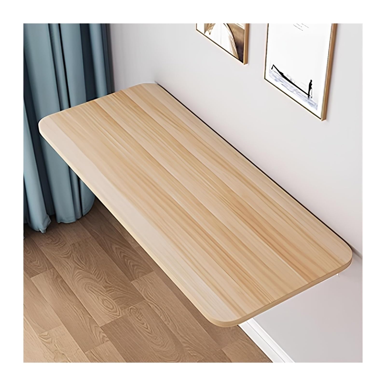 PQPQLI Drop Leaf Wall Mounted Dining Table, Floating Laptop Desk For Small Spaces, Laundry Folding Table, Space Saving RV/Caravan Table, Compact Multi-Purpose Desk(Light walnut color,100 * 40cm)