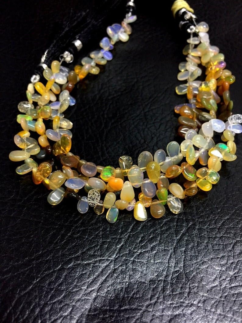 Perles en opale éthiopienne de 5mm en forme de larme pour bijoux haut de gamme
