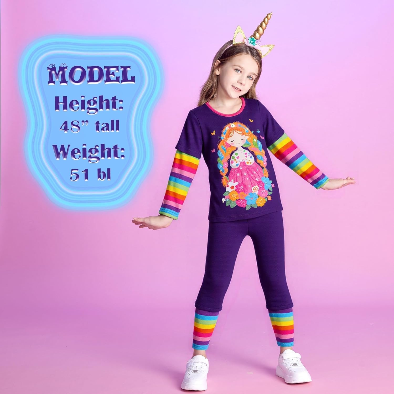 VIKITA girls clothes toddler outfits - little kids shirts & leggings winter fashion clothing sets, cute birthday gifts - Image 2