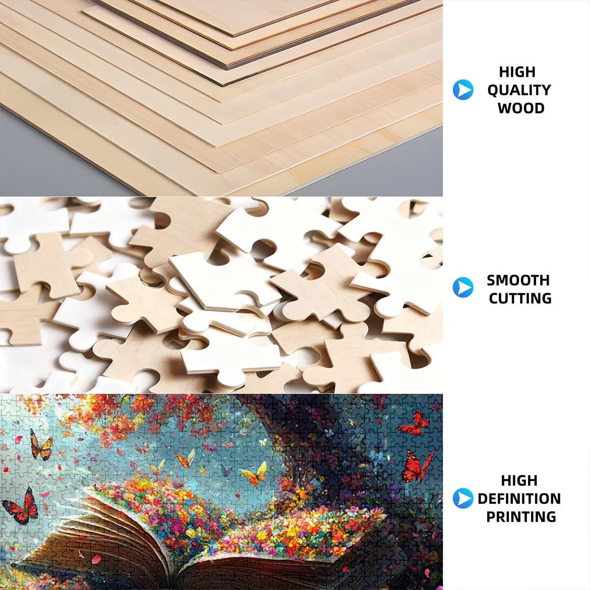 Puzzle 2000 elementów, magiczna książka puzzle dla dorosłych, gra edukacyjna z pudełkiem na prezent dla dorosłych, rodzinne gry edukacyjne, łamacz głowy na Boże Narodzenie dekoracje do domu, prezent