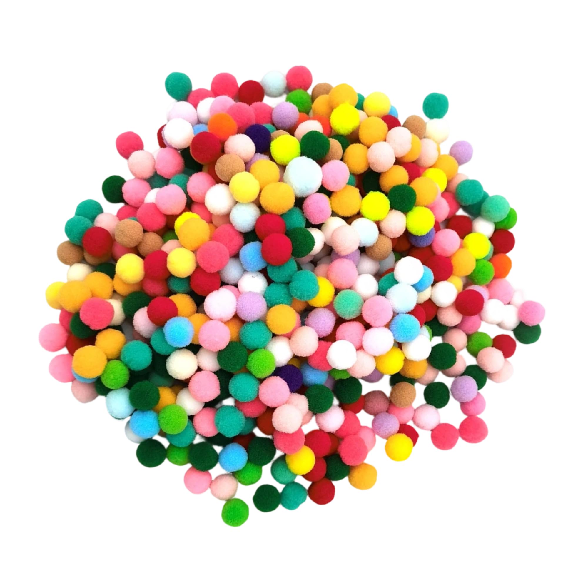 400 Pcs Pom Poms for Crafts 10mm Colourful Mini Pompoms Polyester Fluffy Craft Pom Poms for DIY Art Projects School Decorations