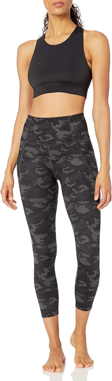 Core 10 Women's All Day Comfort High-Waist Side-Pocket 7/8 Crop Yoga Legging - Image 4