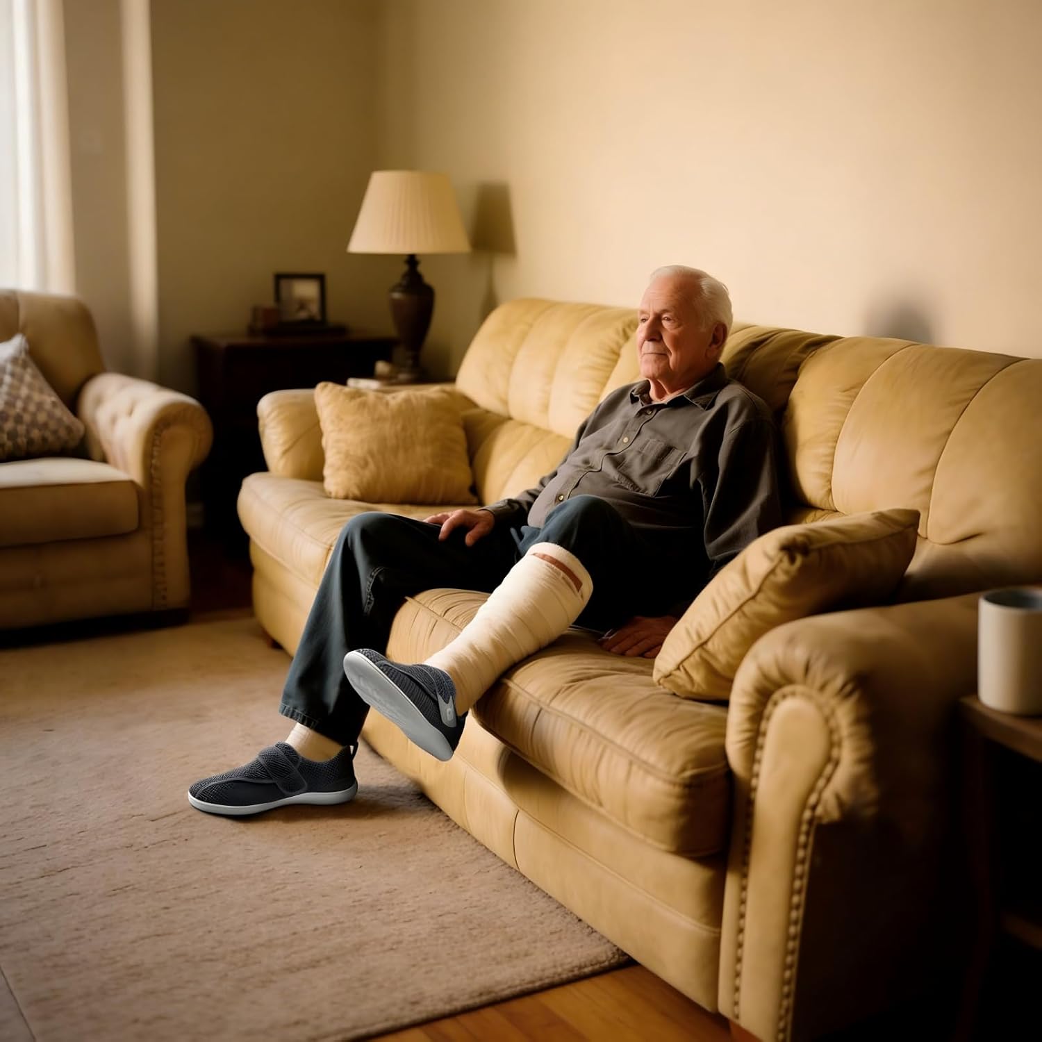 JOINFREE Diabetic Wide Walking Shoes for Women & Men with Adjustable Upper, Zero Drop Non Slip Casual Sneakers Comfortable for Edema, Arthritis, Swollen Feet & Elderly - Image 3