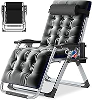 Vista 1 de Barbella Zero Gravity - Silla reclinable, sillas de patio, reclinables plegables ajustables con cojín extraíble, reposacabezas y soporte para tazas