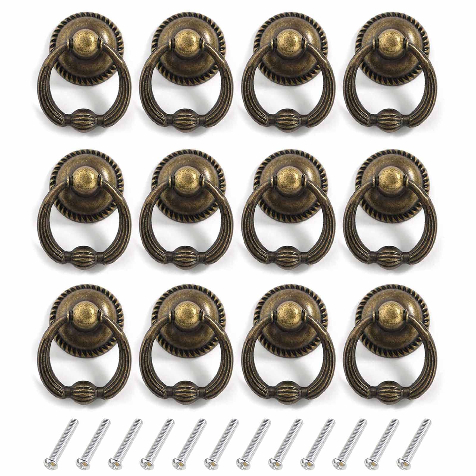 SHYYOULQE Kitchen Cabinet Knob Pulls Round Farmhouse Dressers Handles Drawer Knob for Modern Closet Furniture Drawer Door Kitchen Cupboard Handles Pulls Gold Silver Bronze Round