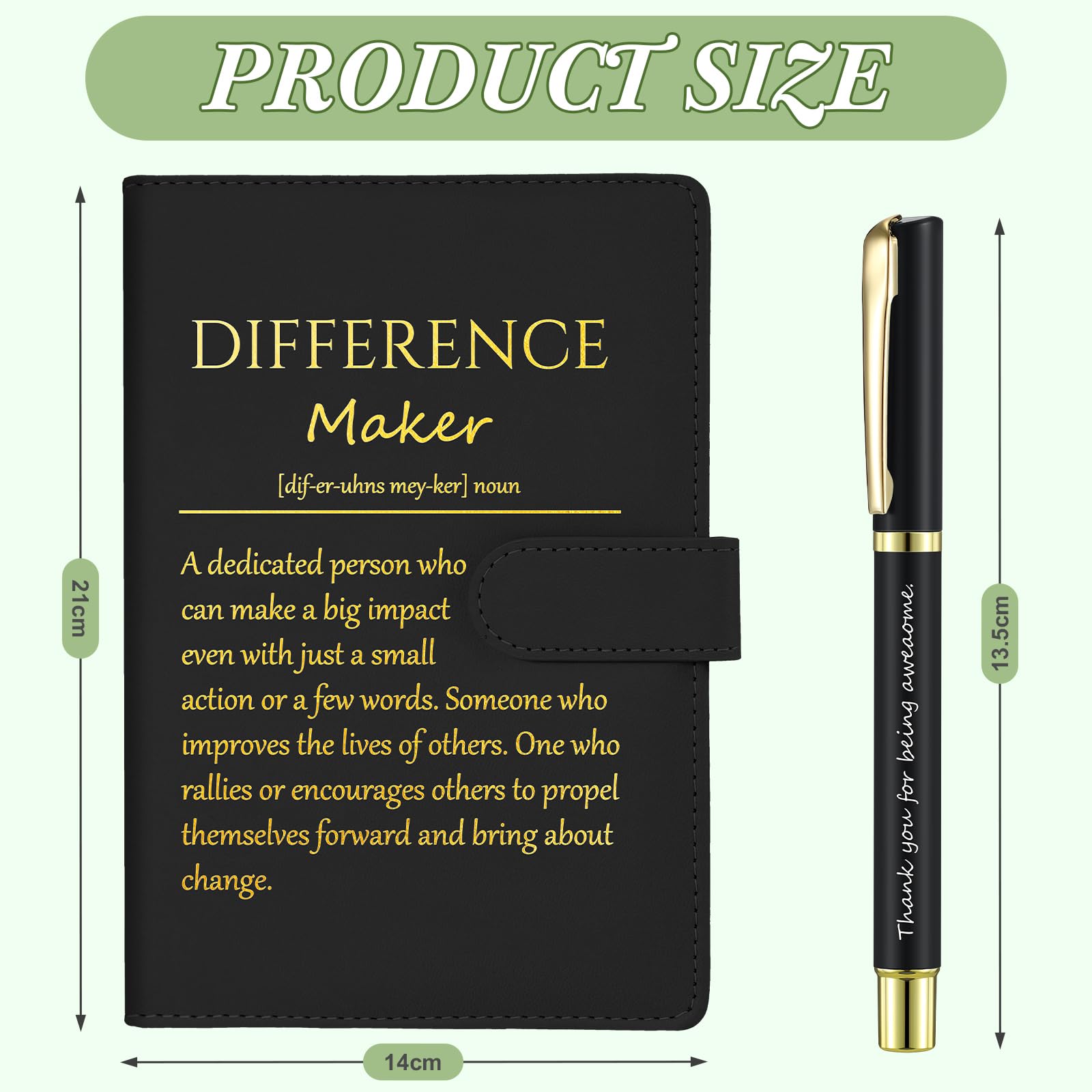 Sinmoe Inspirational Leather Notebook and Pen Set - Image 3